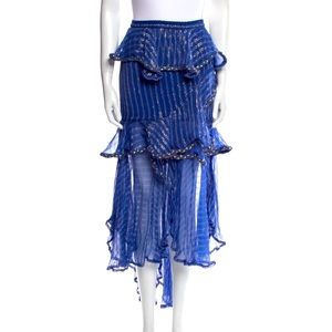 Misa Los Angeles Blue Asymmetrical Dress